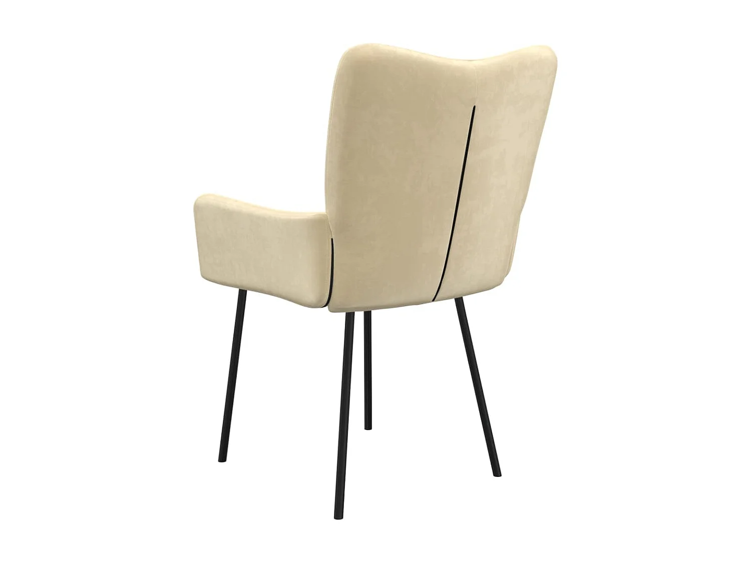 Dalira  Sillas de comedor 2 unidades terciopelo crema