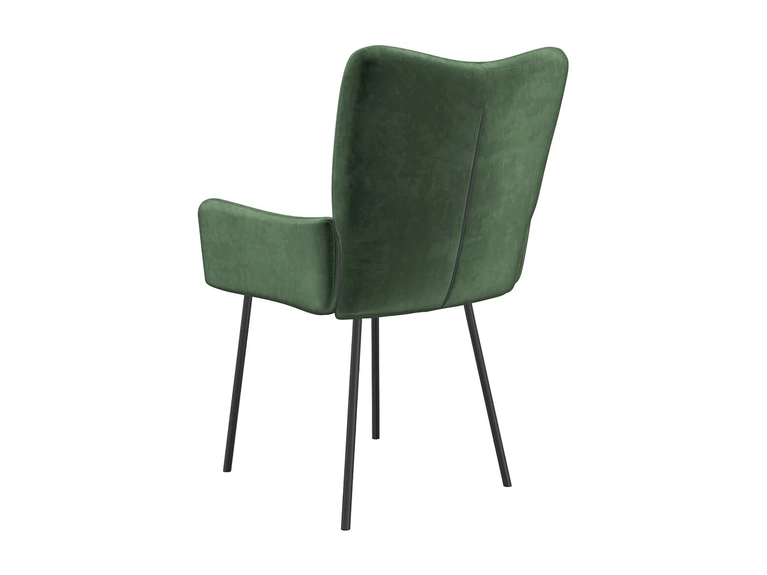 Dalira  Chaises à manger lot de 2 Vert foncé Velours