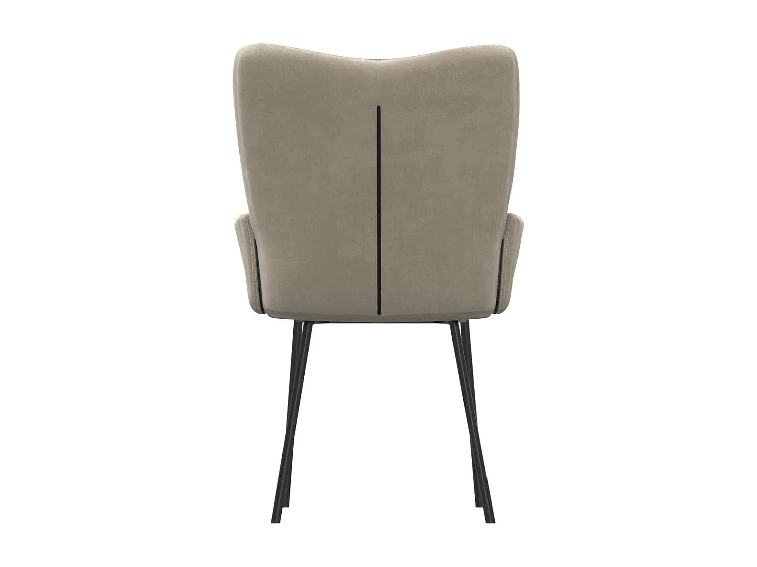 Dalira  Chaises à manger lot de 2 Gris clair Velours