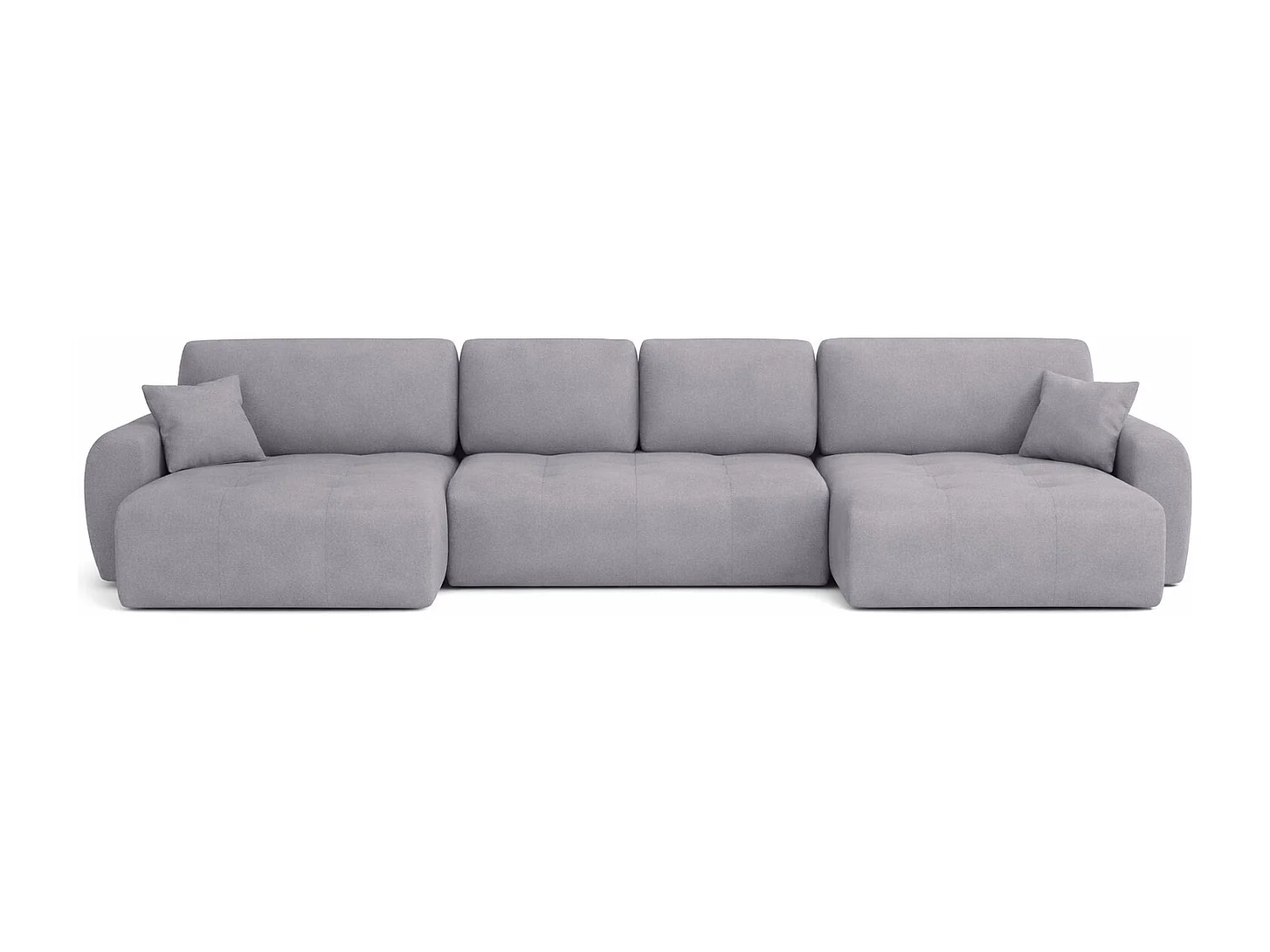 Canapé d’angle en U avec fonction couchage et coffre de rangement Ivo U XL, velours Salvador, Gris