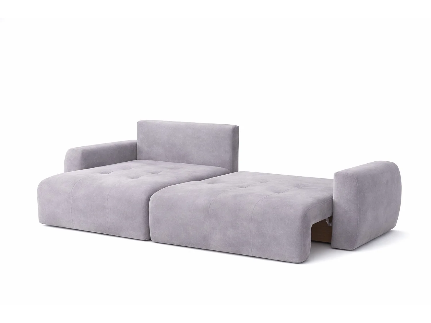 Hoekslaapbank met slaapfunctie en opbergruimte, L-vorm, Ivo L, veloursstof Salvador, Grijs, Links