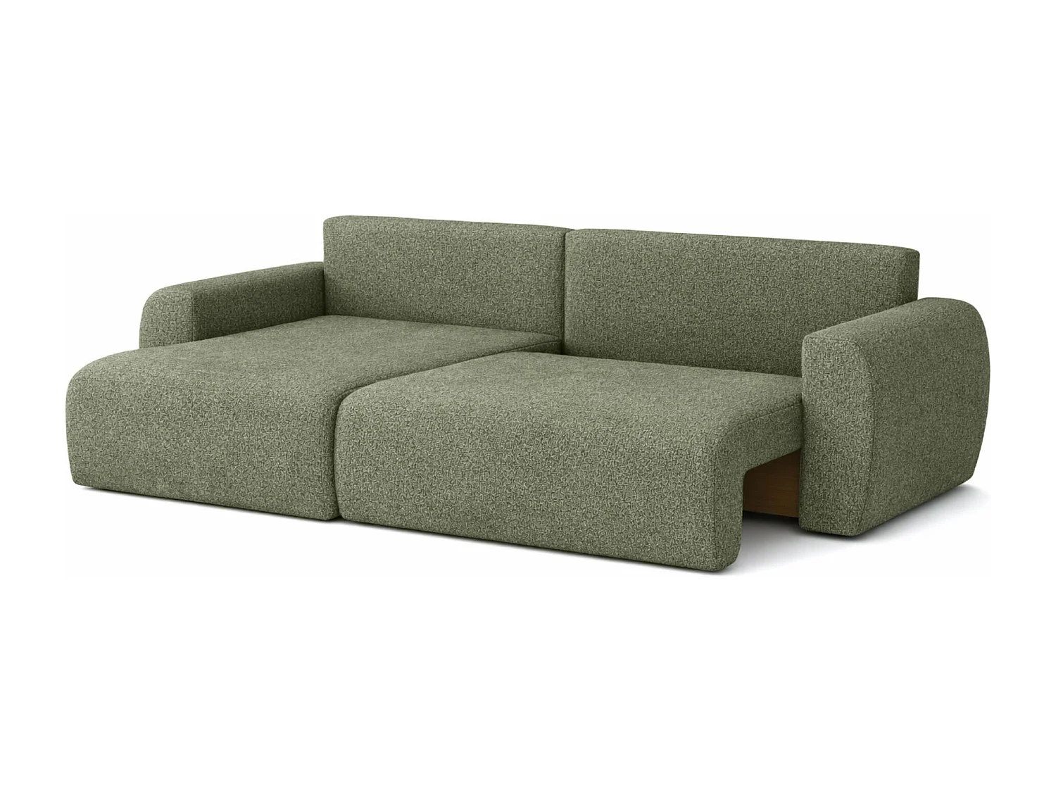 Canapé d'angle convertible avec coffre de rangement Ariel L, Chenille, tissu Artico, Mousse, côté gauche