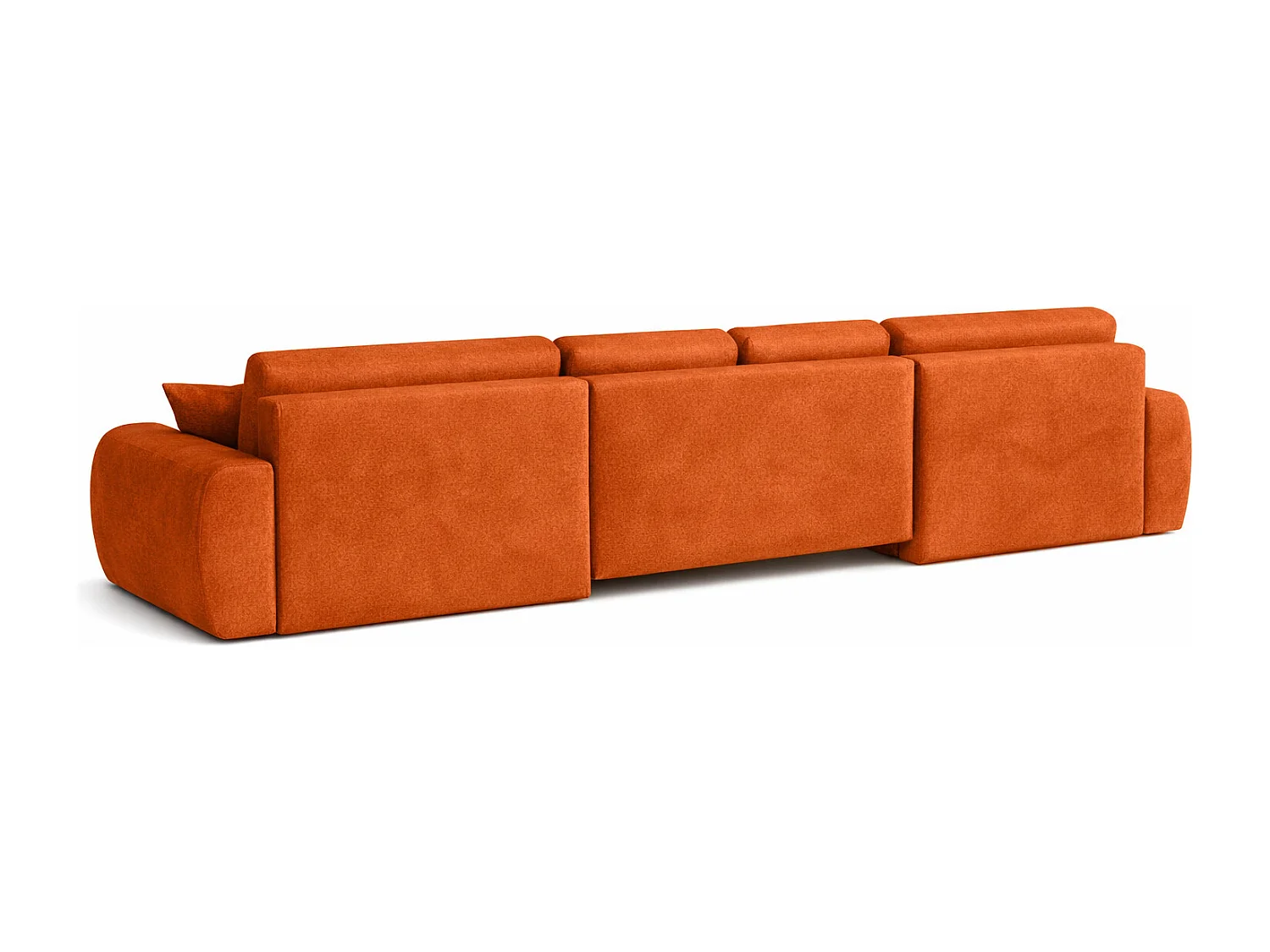 Canapé d’angle en U avec fonction couchage et coffre de rangement Ivo U XL, velours Salvador, Marron