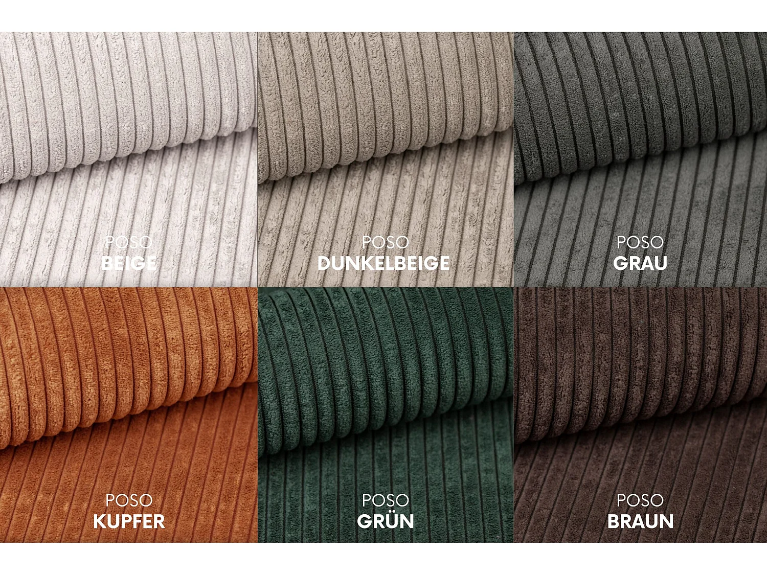 Hoekbank met slaapfunctie en opbergruimte Ariel L, corduroy stof, Poso stof, bruin, rechts