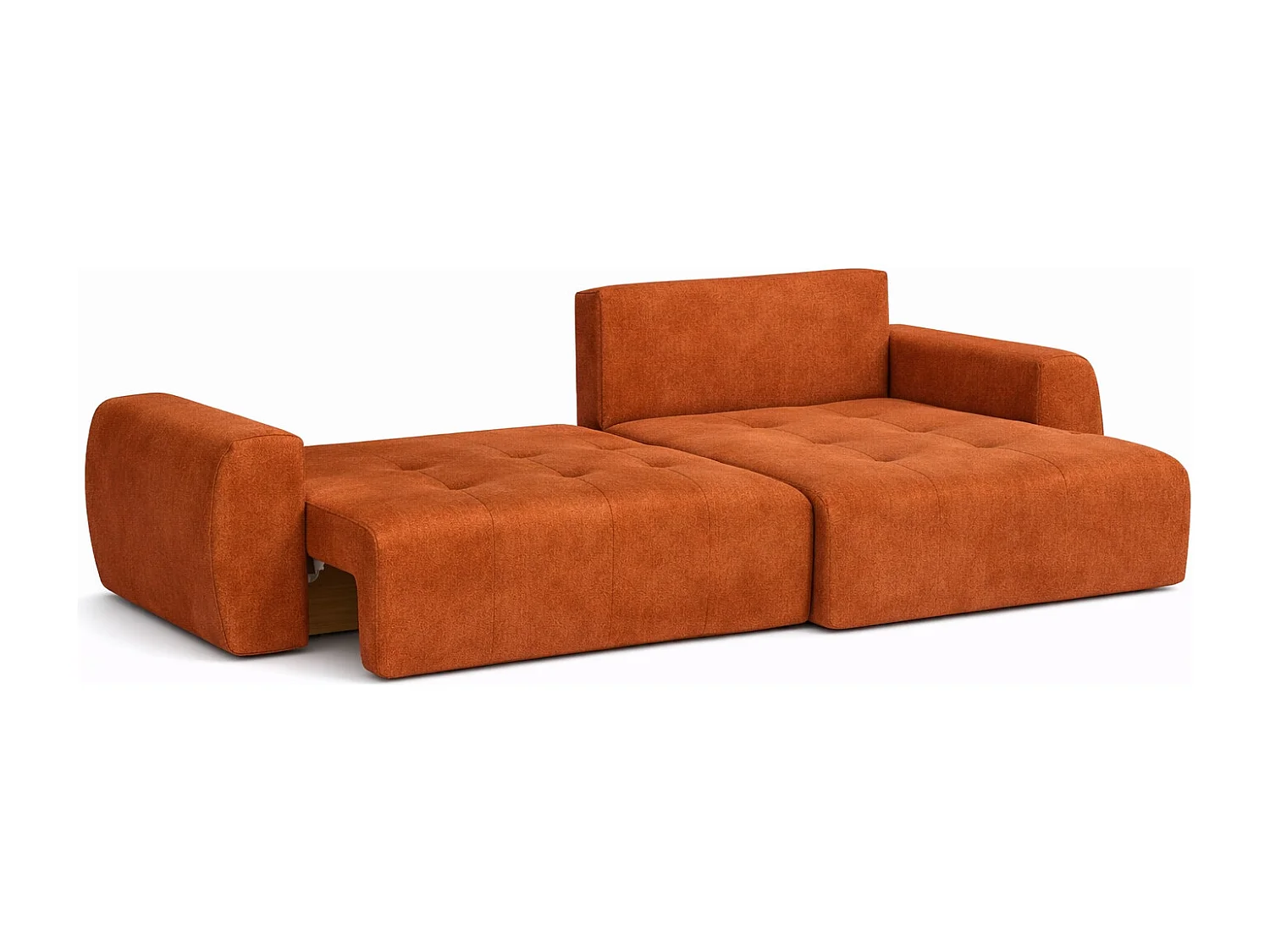 Hoekslaapbank met slaapfunctie en opbergruimte, L-vorm, Ivo L, veloursstof Salvador, Bruin, Rechts