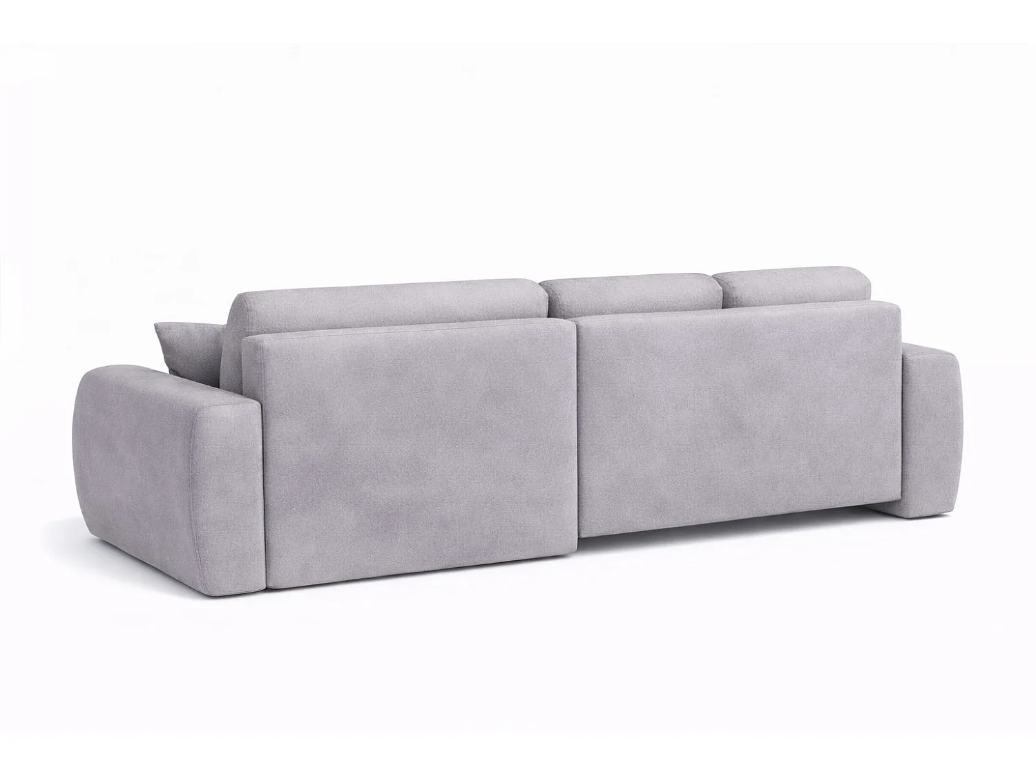 Hoekslaapbank met slaapfunctie en opbergruimte, L-vorm, Ivo XL, veloursstof Salvador, Grijs, Links