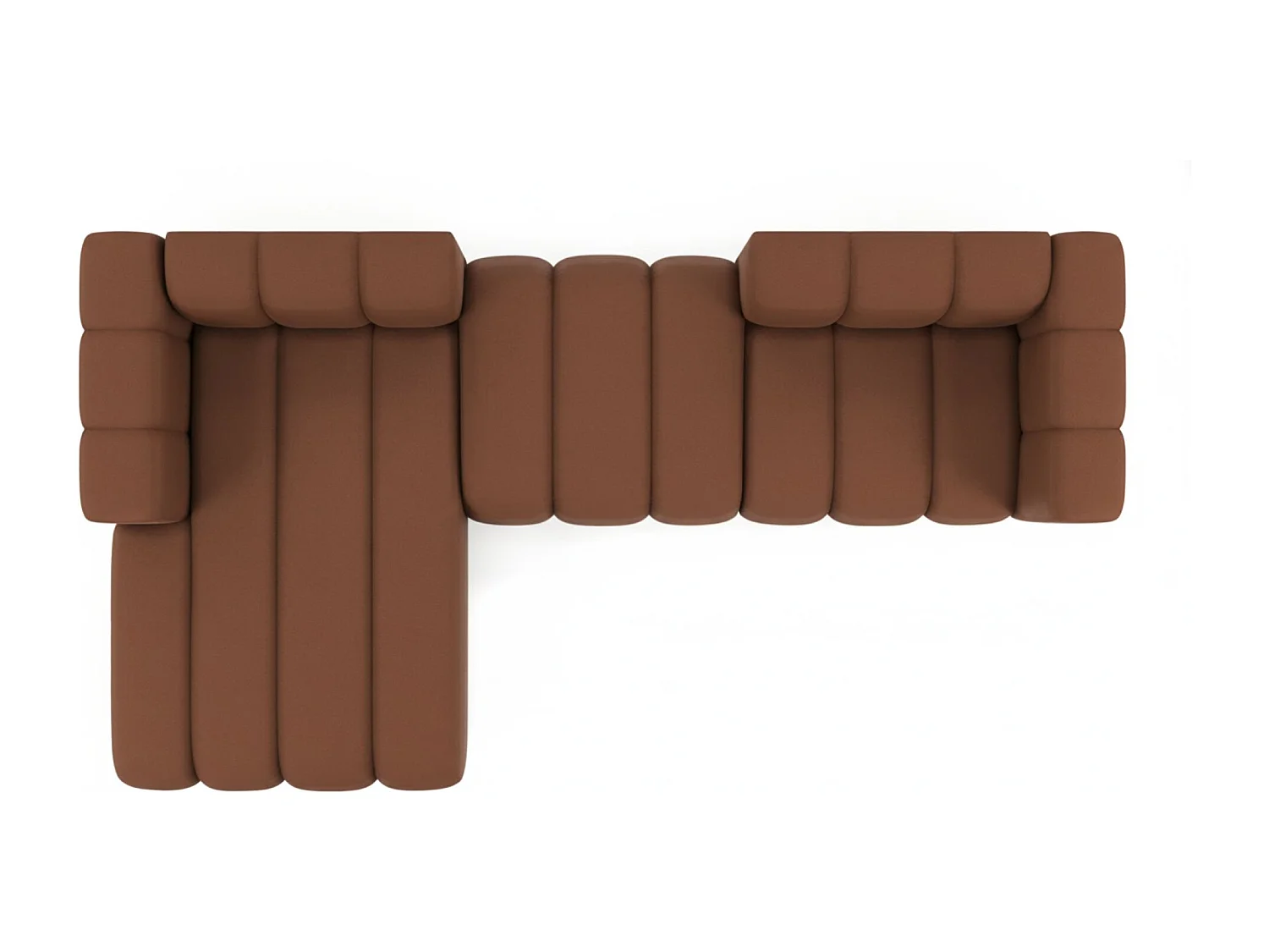 Hoekbank L-Vorm Grand L 319 cm, Veloursstof Salvador, Donkerbruin, Links