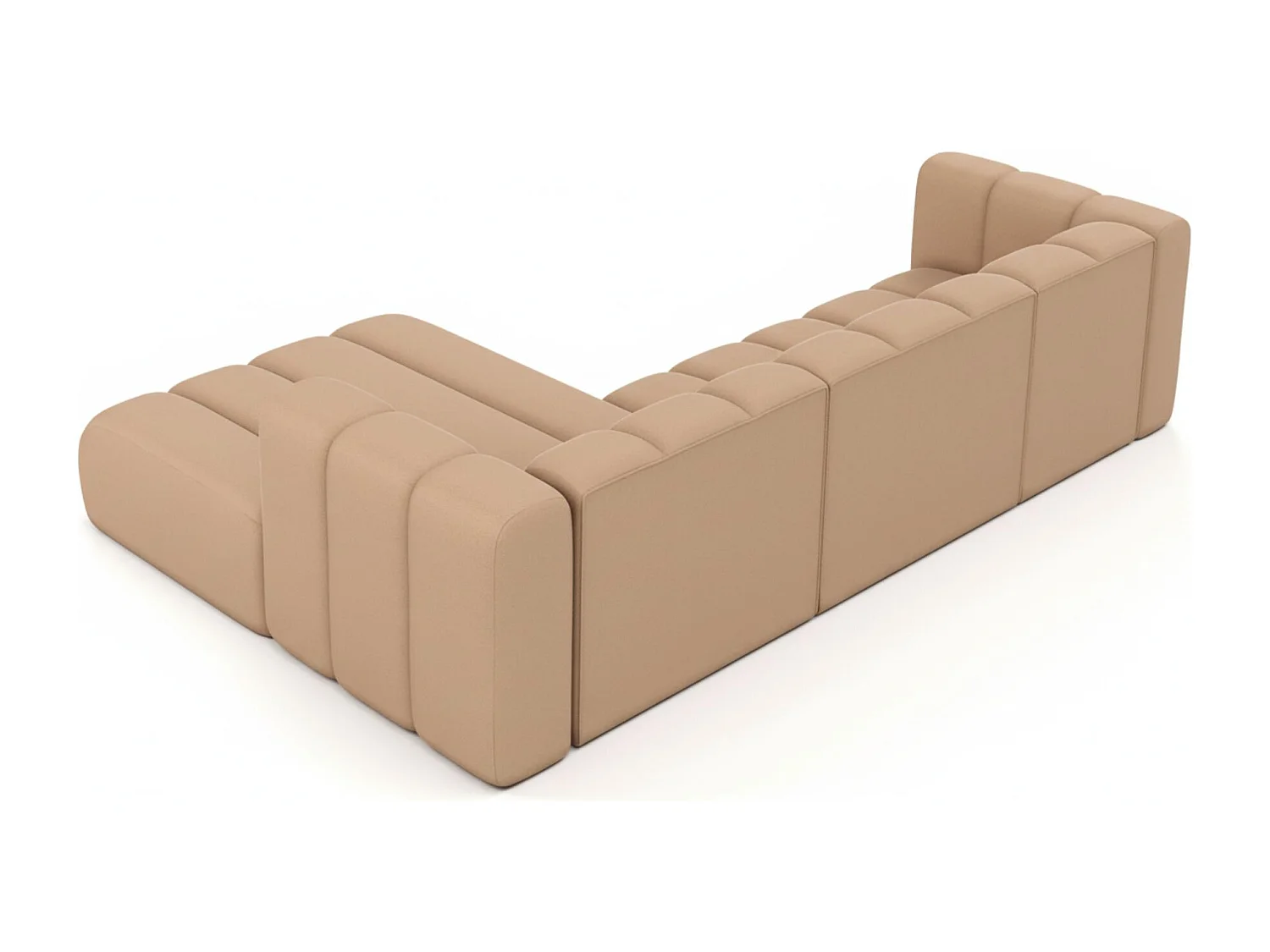 Hoekbank L-Vorm Grand L 287 cm, Veloursstof Salvador, Beige, Links