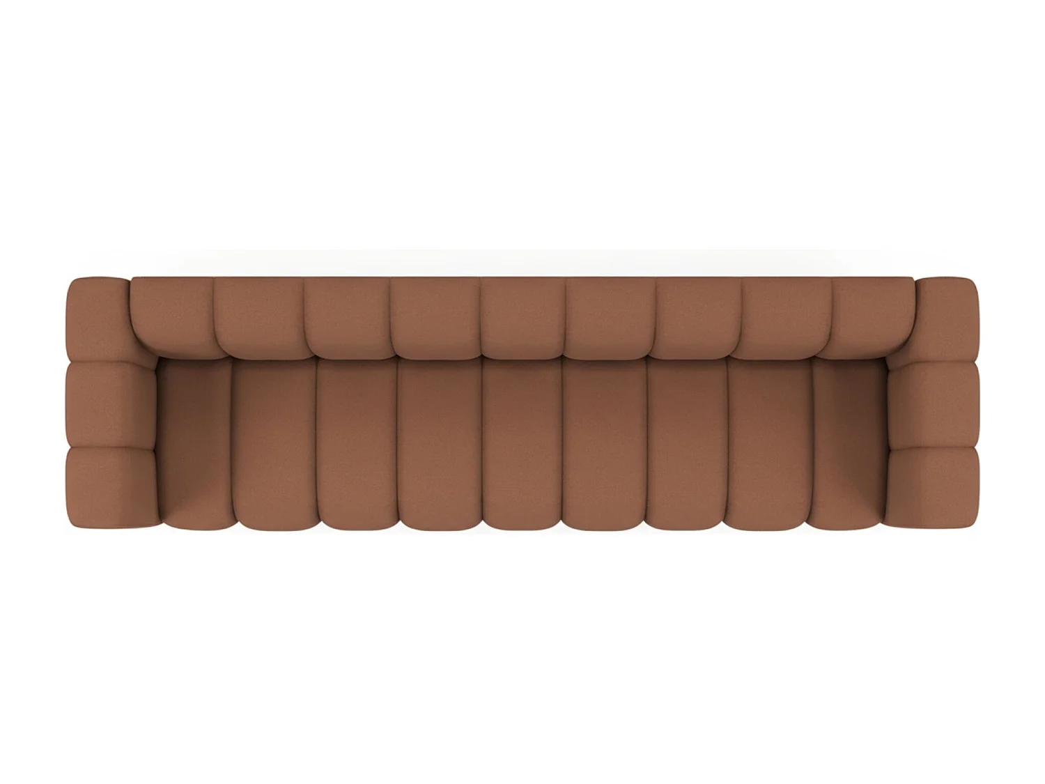 Bank, Vijfzitsbank Grand, Veloursstof Salvador, Donkerbruin