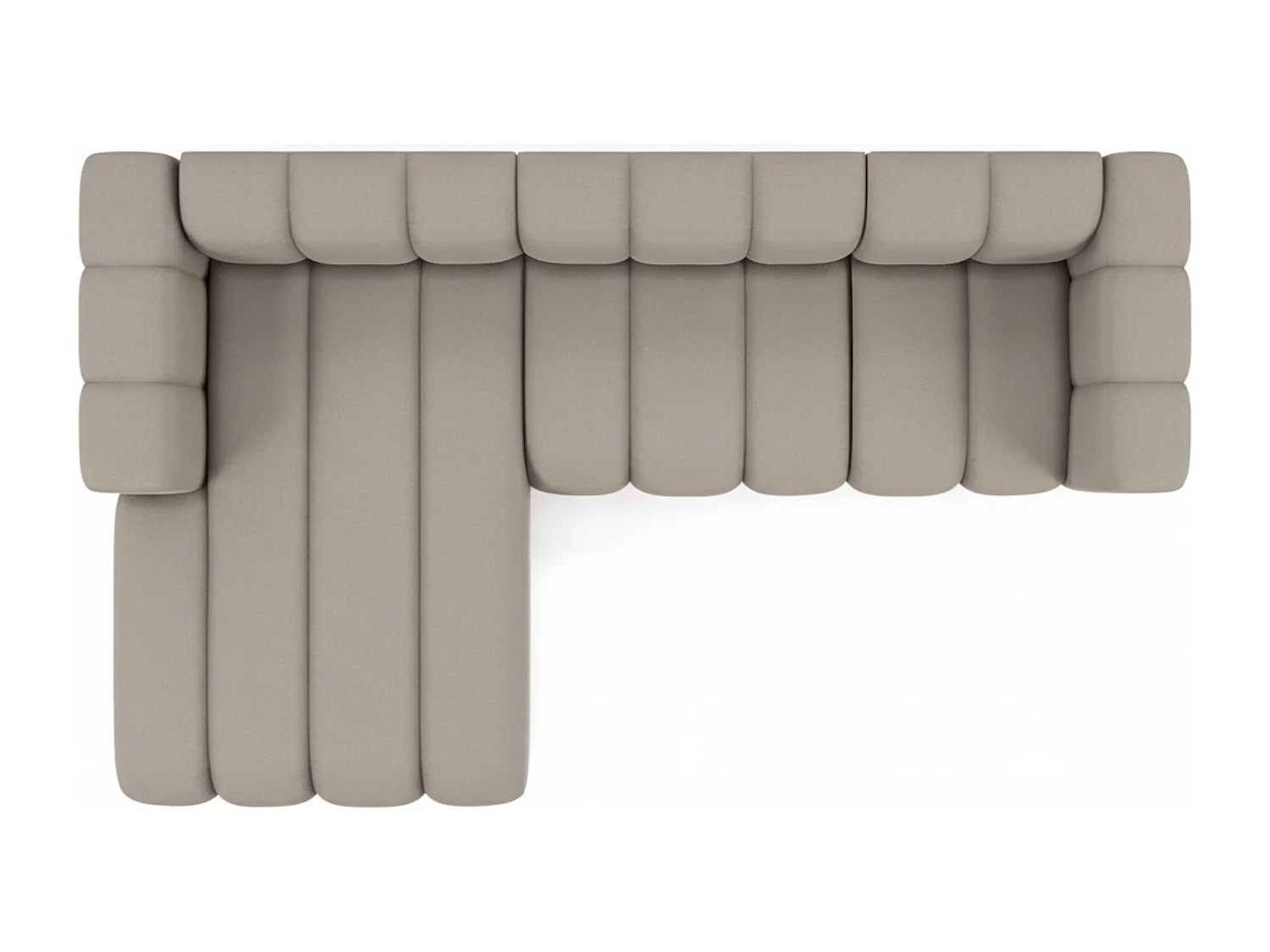 Hoekbank L-Vorm Grand L 287 cm, Veloursstof Salvador, Grijs, Links