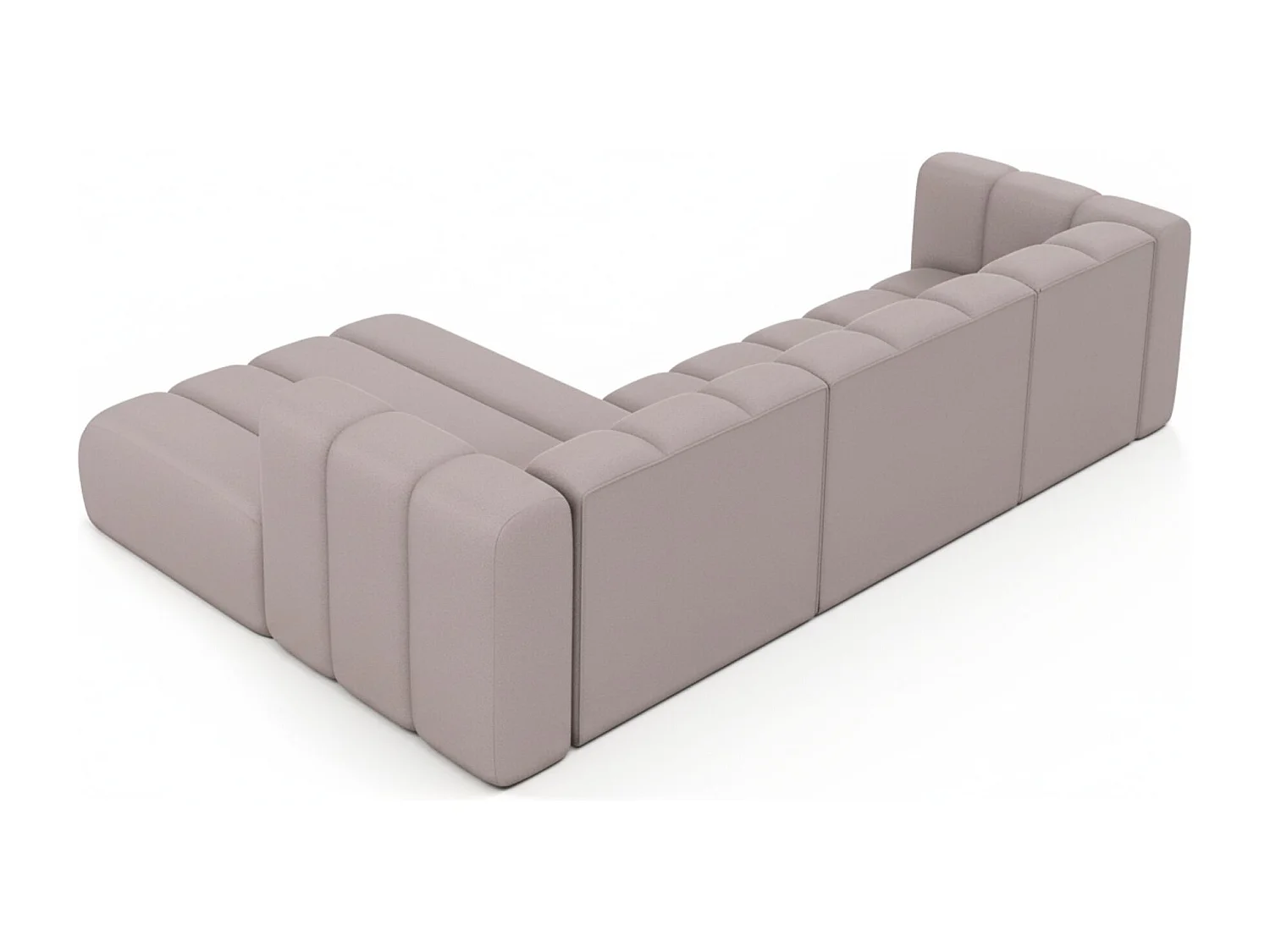 Hoekbank L-Vorm Grand L 287 cm, Veloursstof Salvador, Grijs, Links