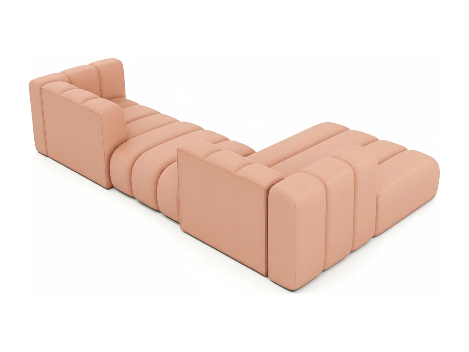 Hoekbank L-Vorm Grand L 319 cm, Veloursstof Salvador, Roze, Rechts