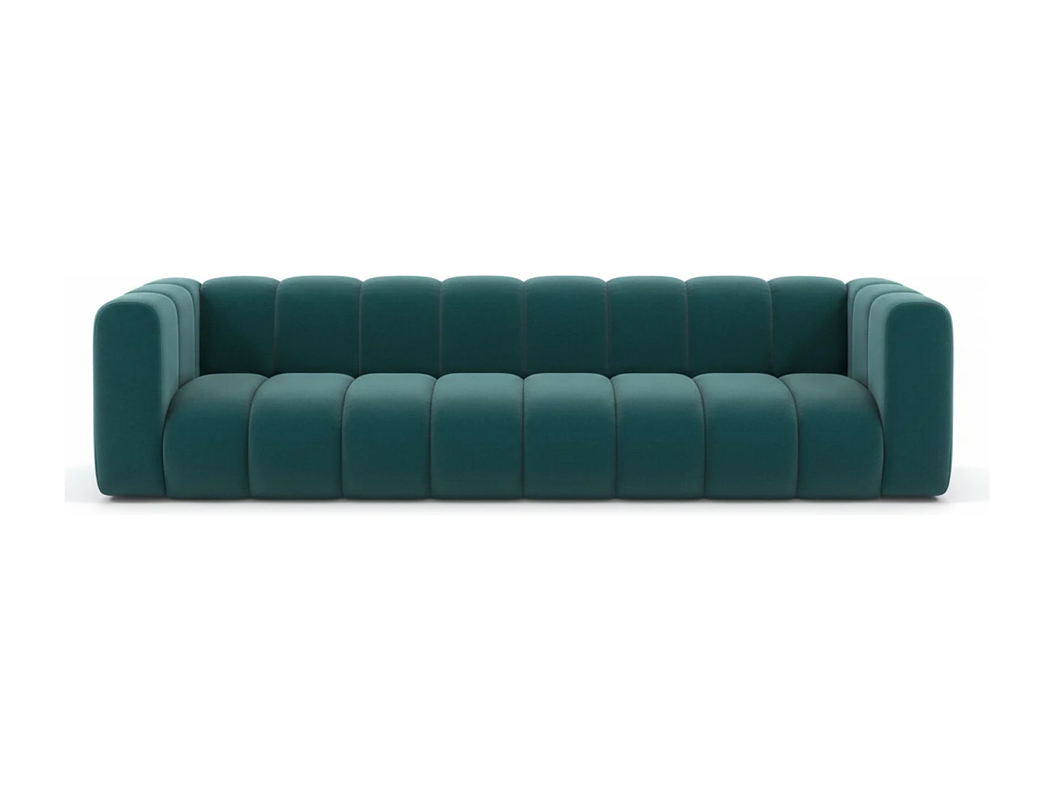 Bank, Vierzitsbank Grand, Veloursstof Salvador, Azurblauw