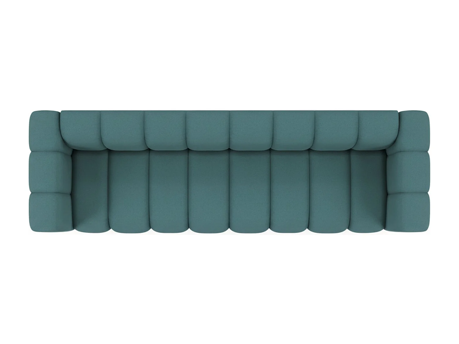 Bank, Vierzitsbank Grand, Veloursstof Salvador, Azurblauw