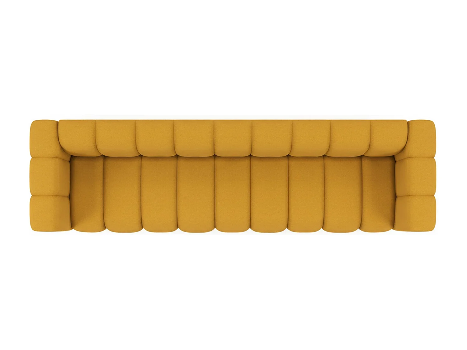 Bank, Vijfzitsbank Grand, Veloursstof Salvador, Geel