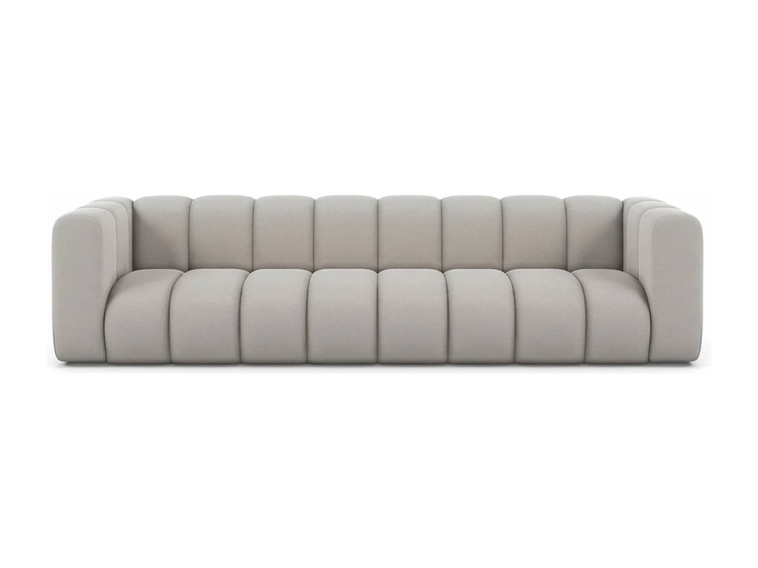 Bank, Vierzitsbank Grand, Veloursstof Salvador, Grijs