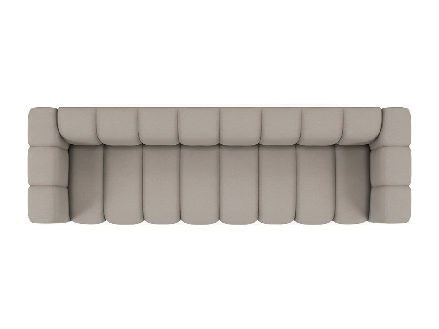 Bank, Vierzitsbank Grand, Veloursstof Salvador, Grijs