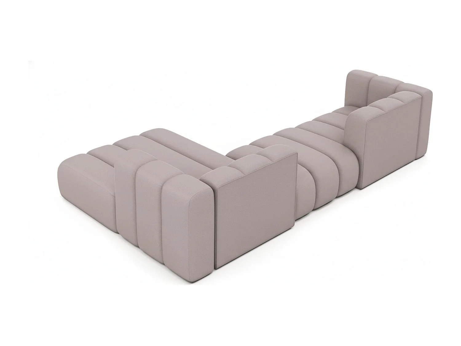 Hoekbank L-Vorm Grand L 319 cm, Veloursstof Salvador, Grijs, Links