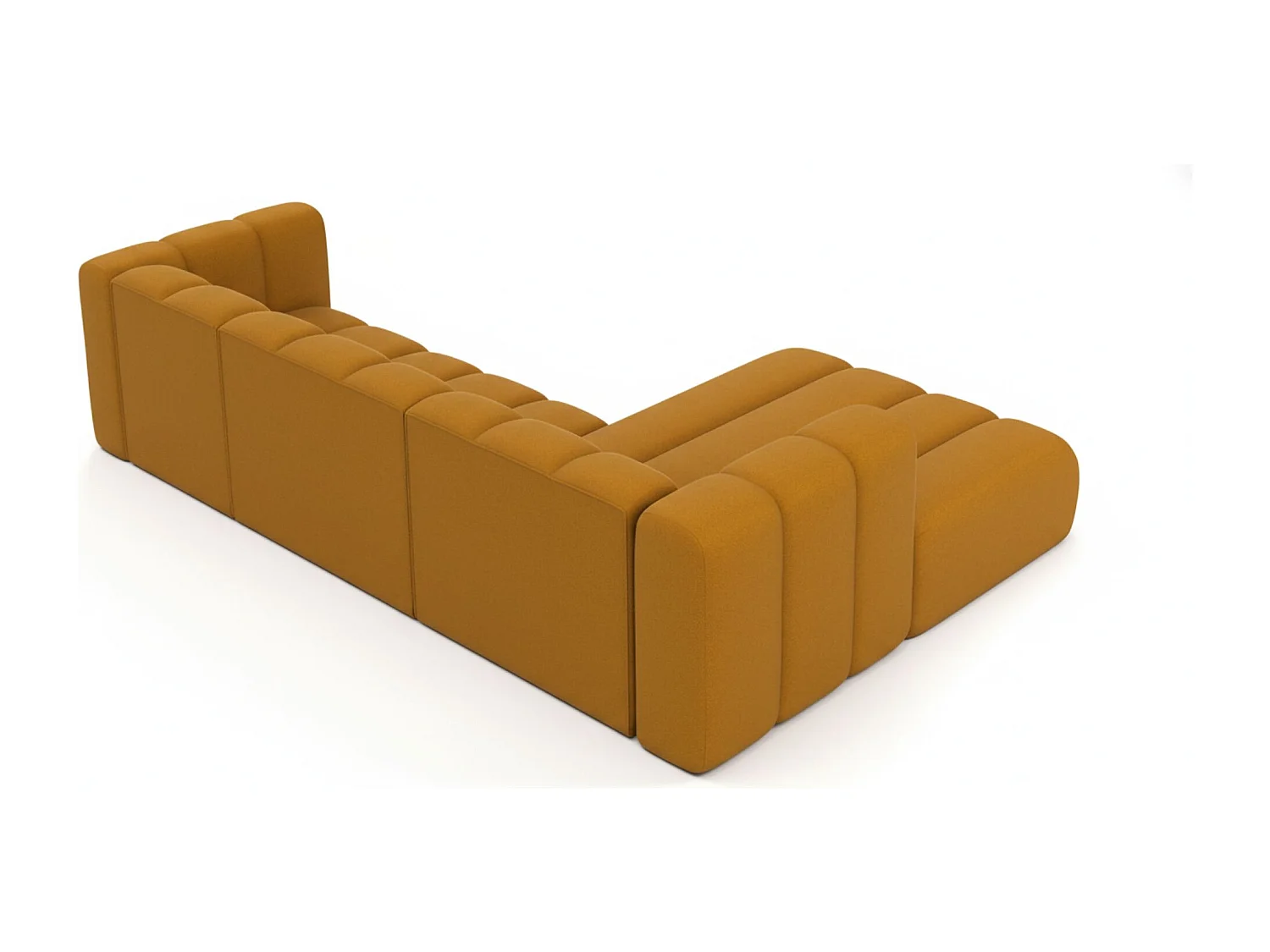 Hoekbank L-Vorm Grand L 287 cm, Veloursstof Salvador, Geel, Rechts