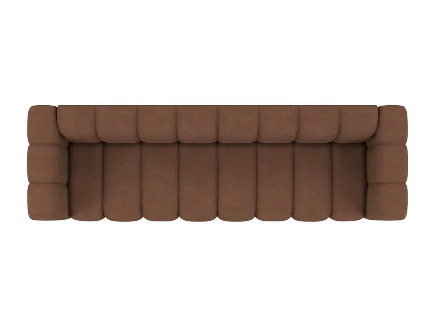Bank, Vierzitsbank Grand, Veloursstof Salvador, Donkerbruin