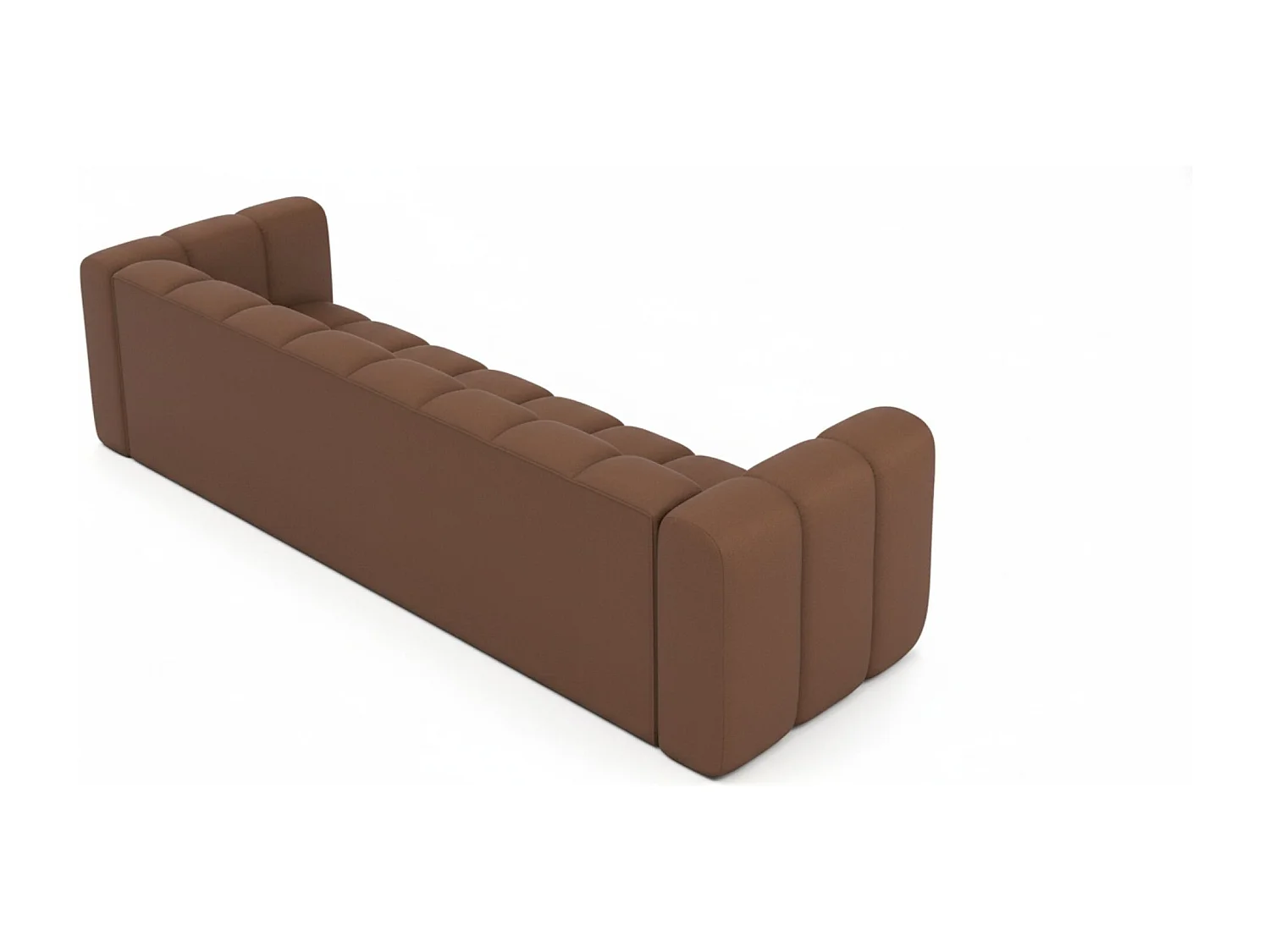 Bank, Vierzitsbank Grand, Veloursstof Salvador, Donkerbruin