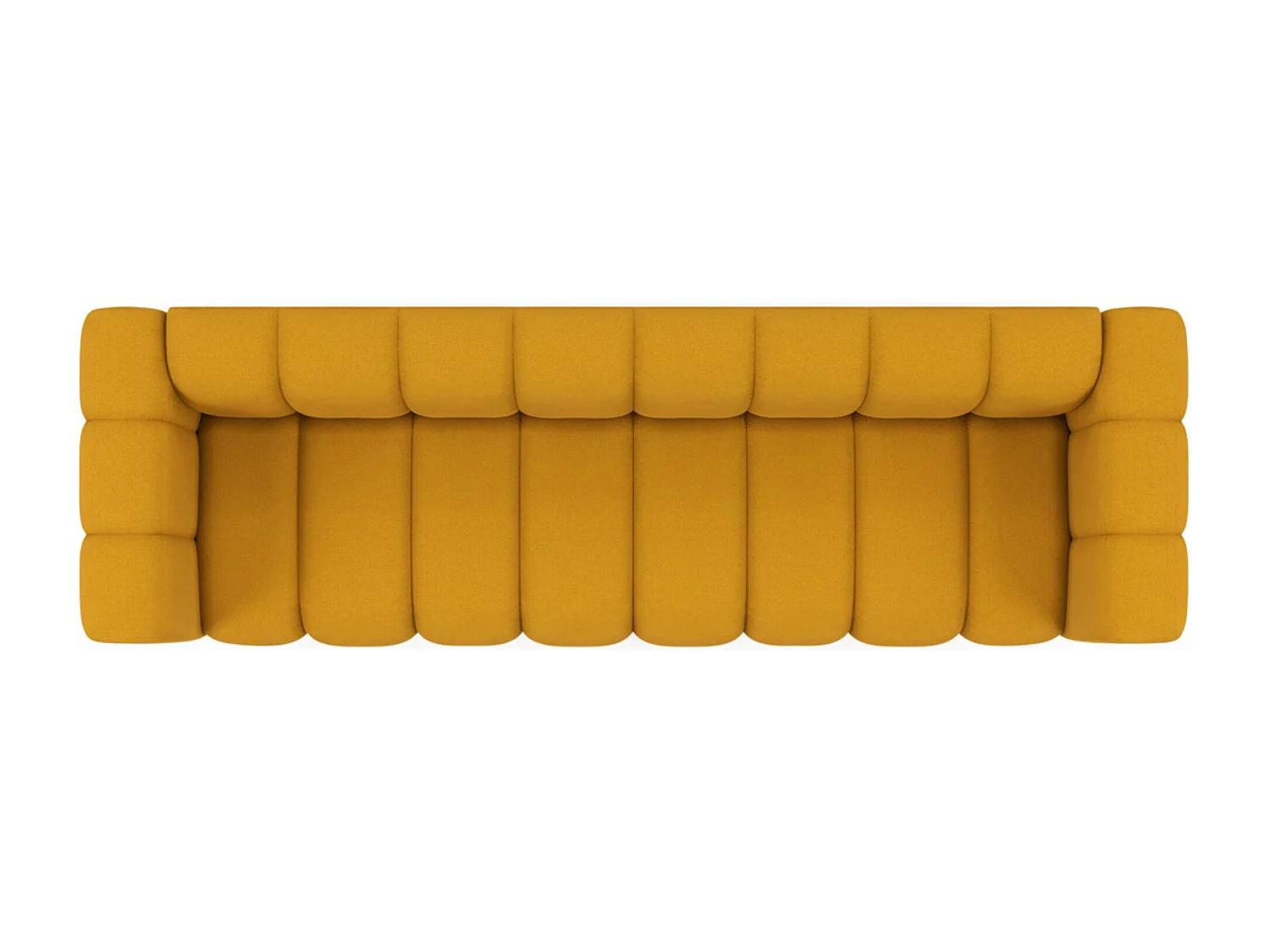 Bank, Vierzitsbank Grand, Veloursstof Salvador, Geel
