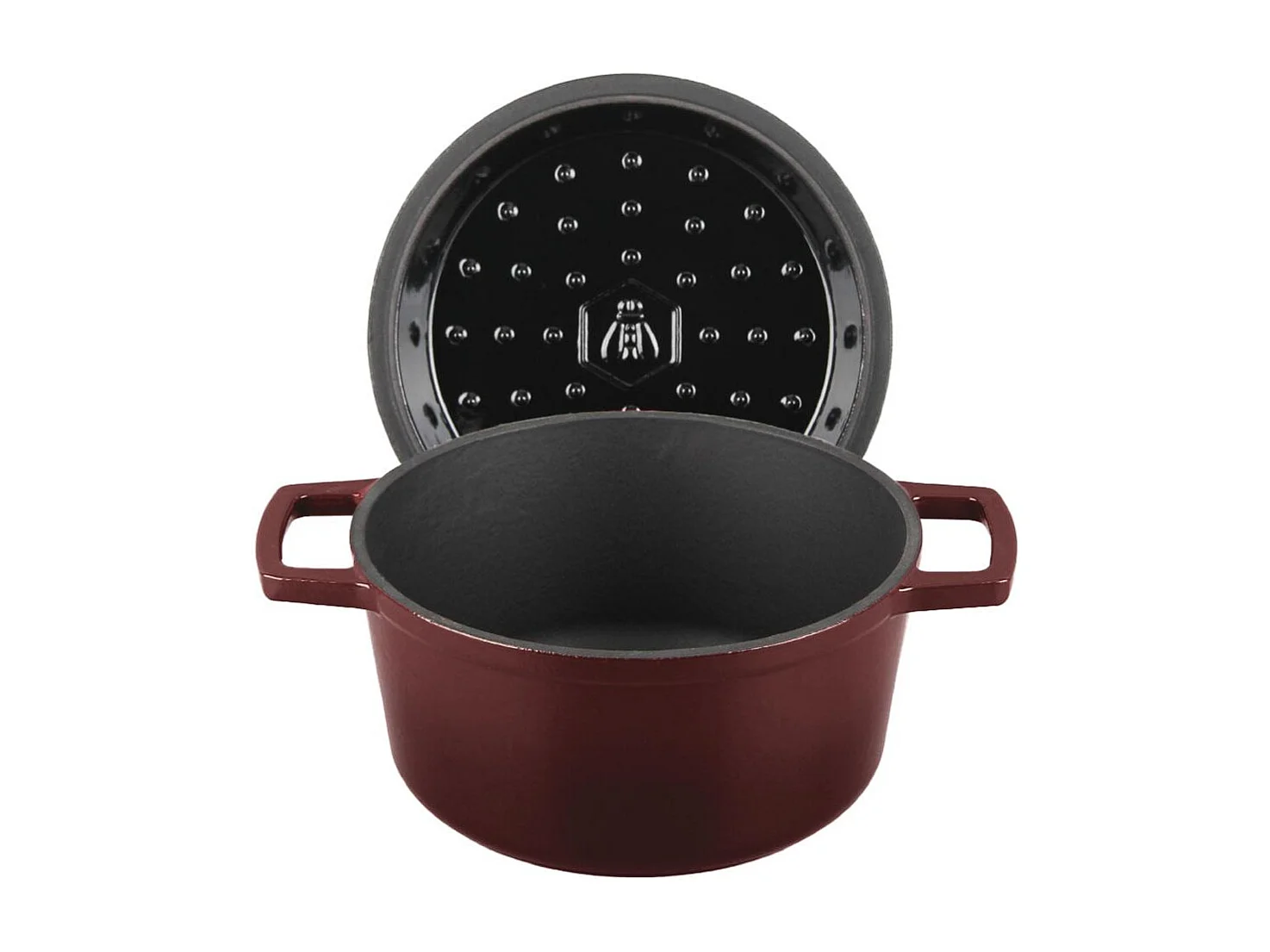 Cocotte en fonte ronde 20cm - "Masseiron Merlot"