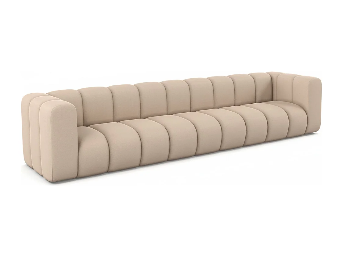 Bank, Vijfzitsbank Grand, Veloursstof Salvador, Beige