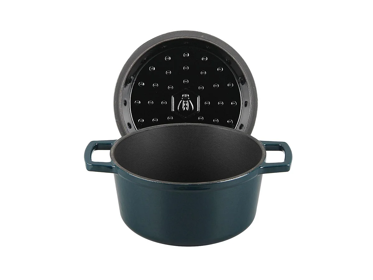 Cocotte en fonte ronde 20cm - "Masseiron Emeraude"