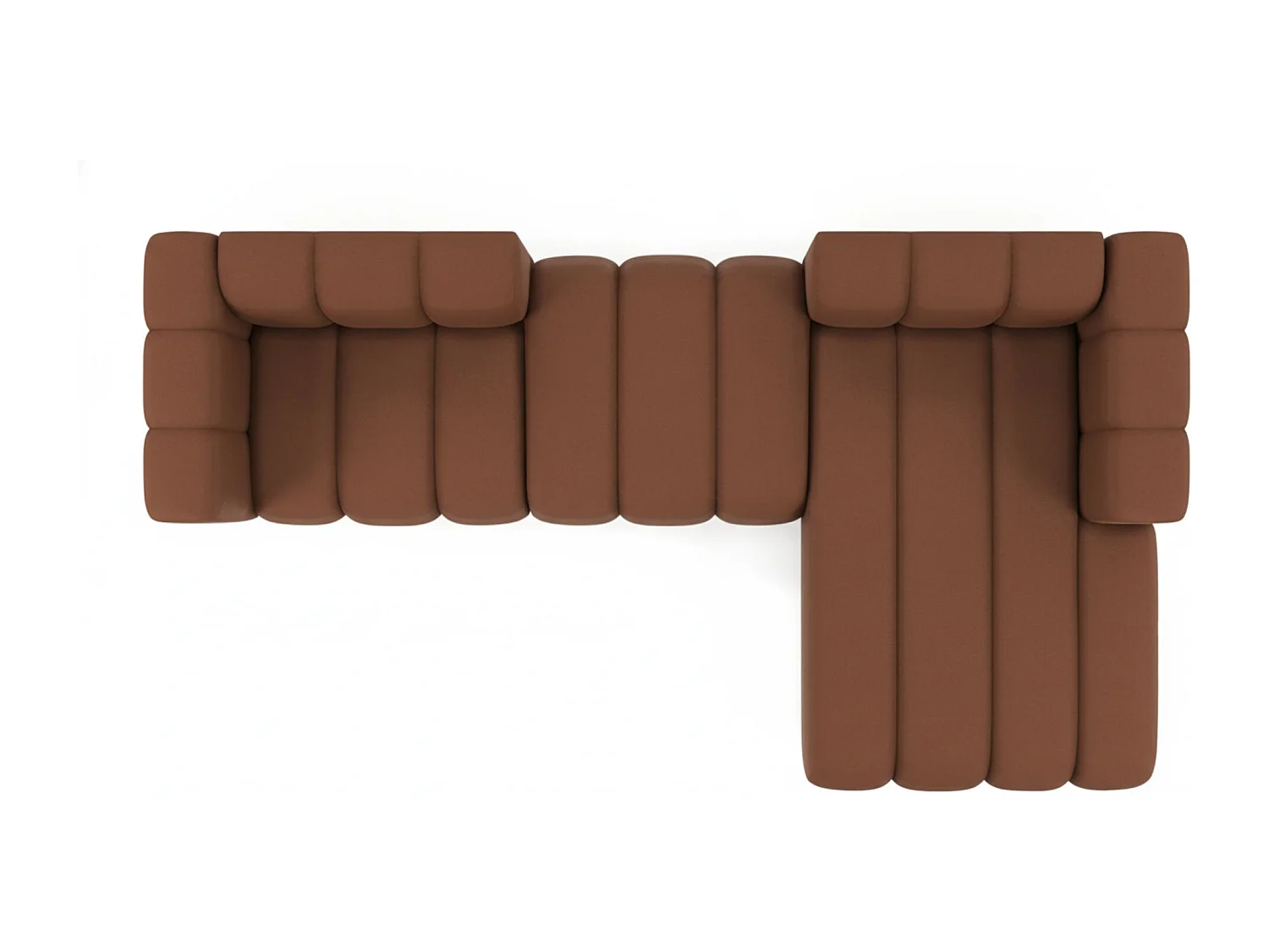 Hoekbank L-Vorm Grand L 319 cm, Veloursstof Salvador, Donkerbruin, Rechts