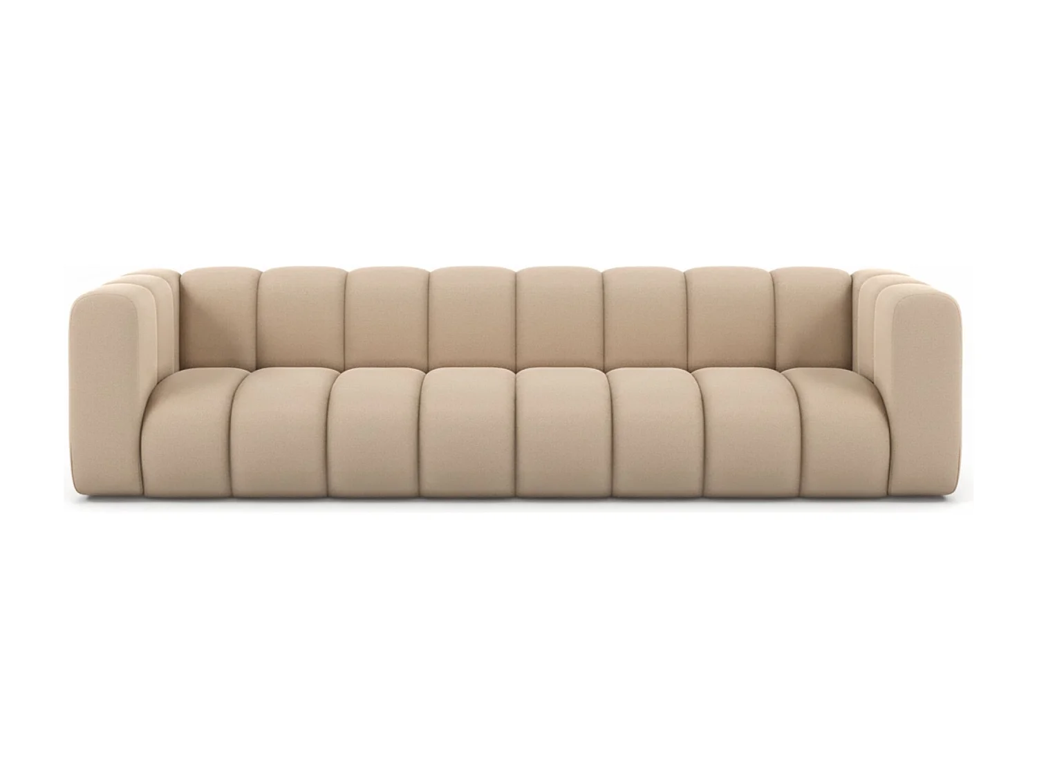 Bank, Vierzitsbank Grand, Veloursstof Salvador, Beige