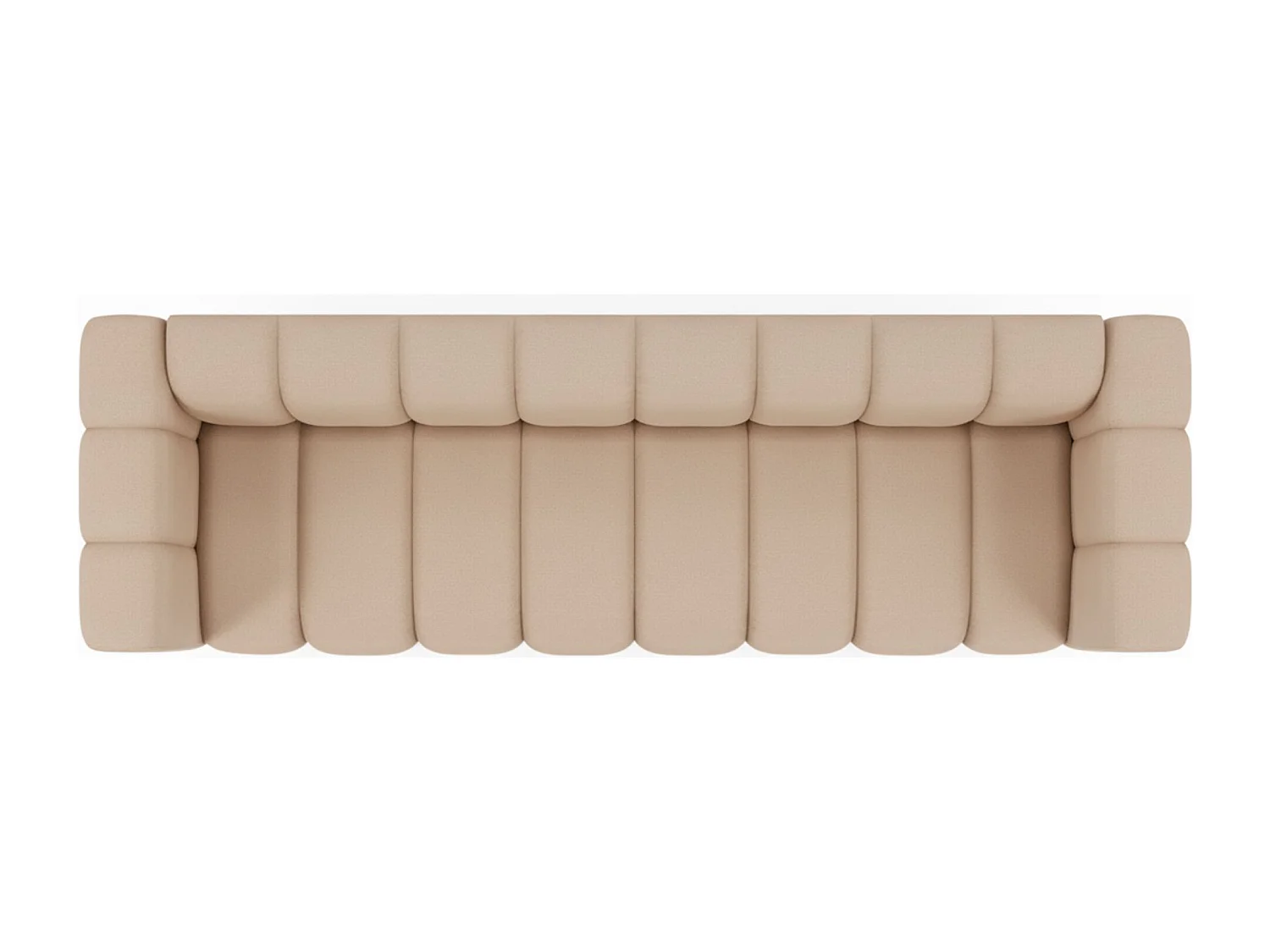 Bank, Vierzitsbank Grand, Veloursstof Salvador, Beige