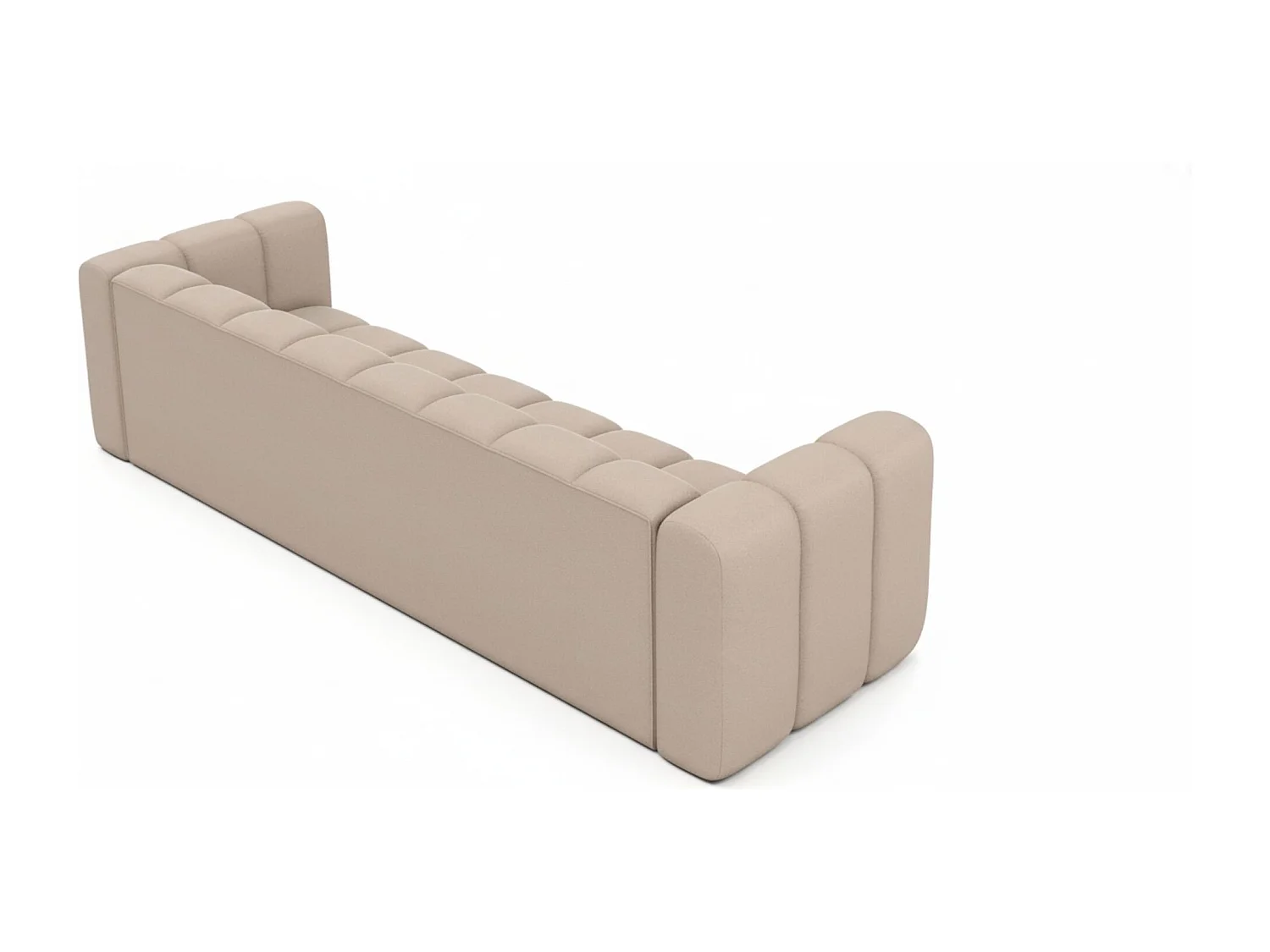 Bank, Vierzitsbank Grand, Veloursstof Salvador, Beige