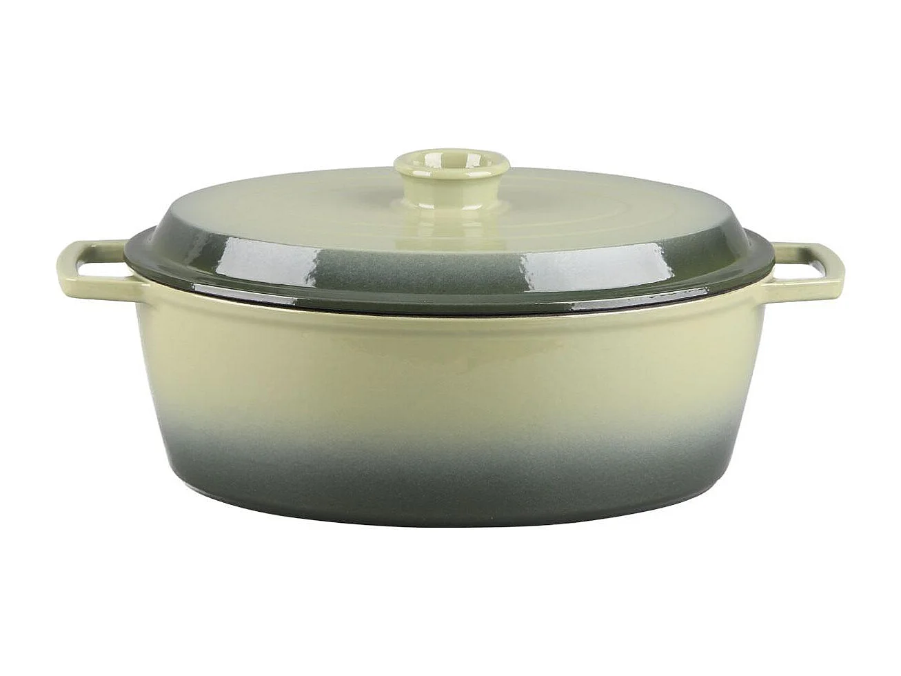 Cocotte en fonte ovale 33cm - "Masseiron Olivine"