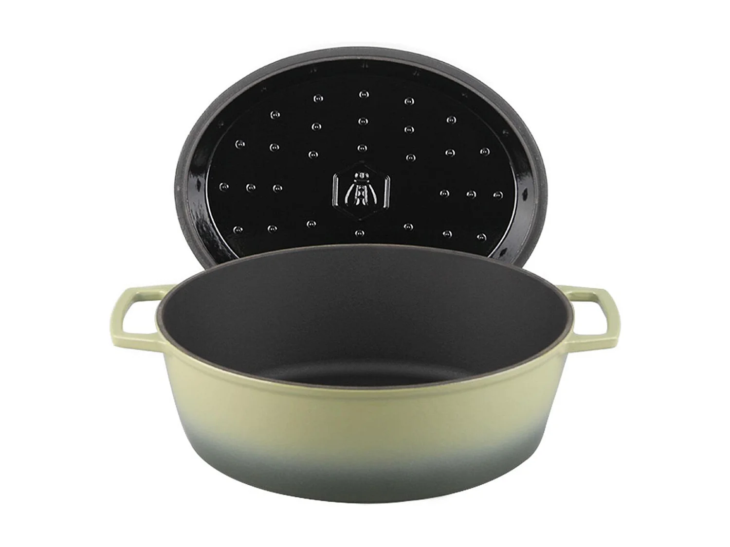 Cocotte en fonte ovale 33cm - "Masseiron Olivine"