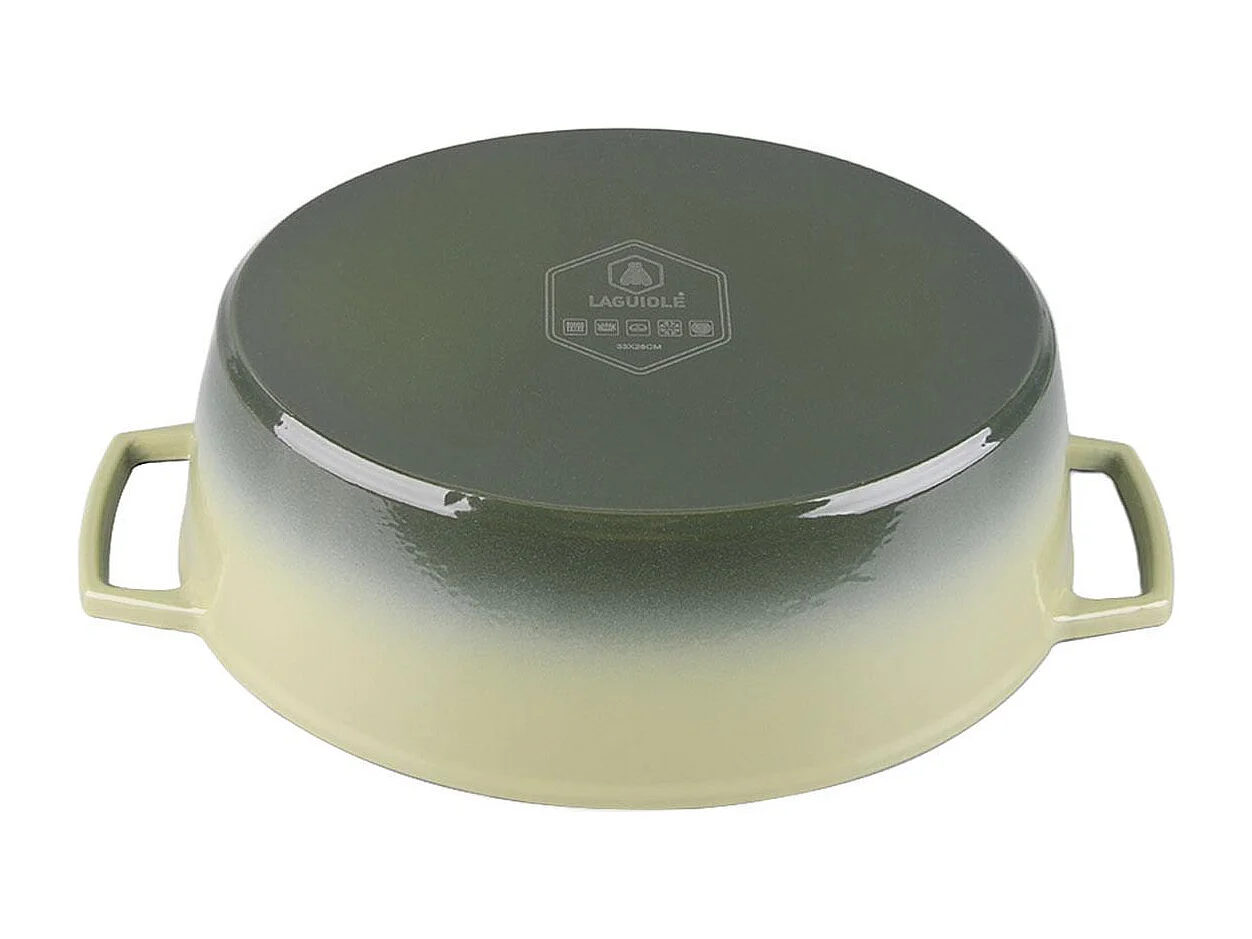 Cocotte en fonte ovale 33cm - "Masseiron Olivine"