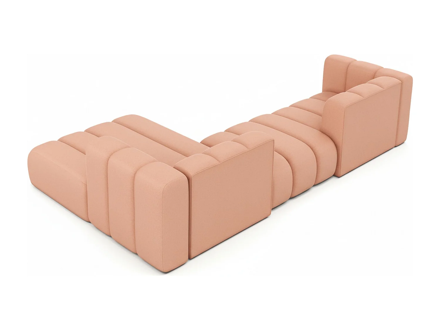 Hoekbank L-Vorm Grand L 319 cm, Veloursstof Salvador, Roze, Links