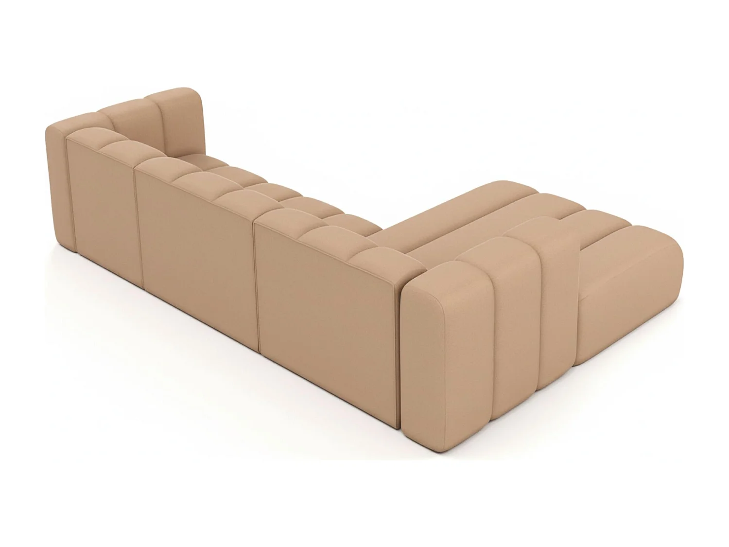 Hoekbank L-Vorm Grand L 287 cm, Veloursstof Salvador, Beige, Rechts