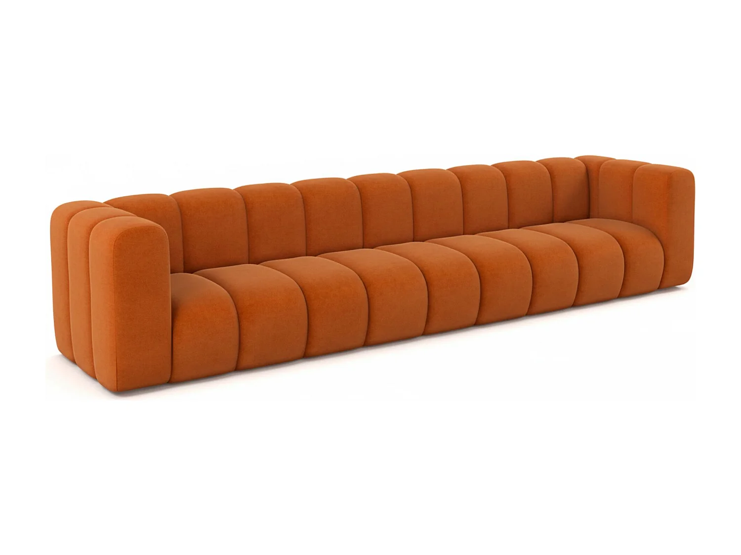 Bank, Vijfzitsbank Grand, Veloursstof Salvador, Bruin