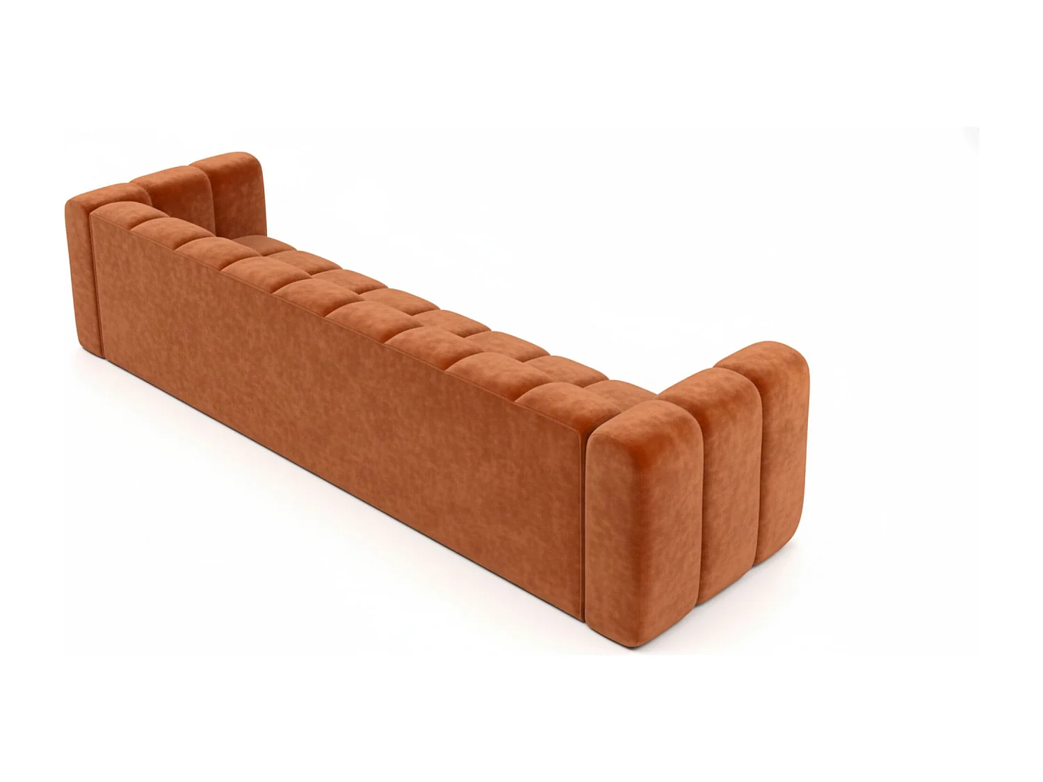 Bank, Vijfzitsbank Grand, Veloursstof Salvador, Bruin