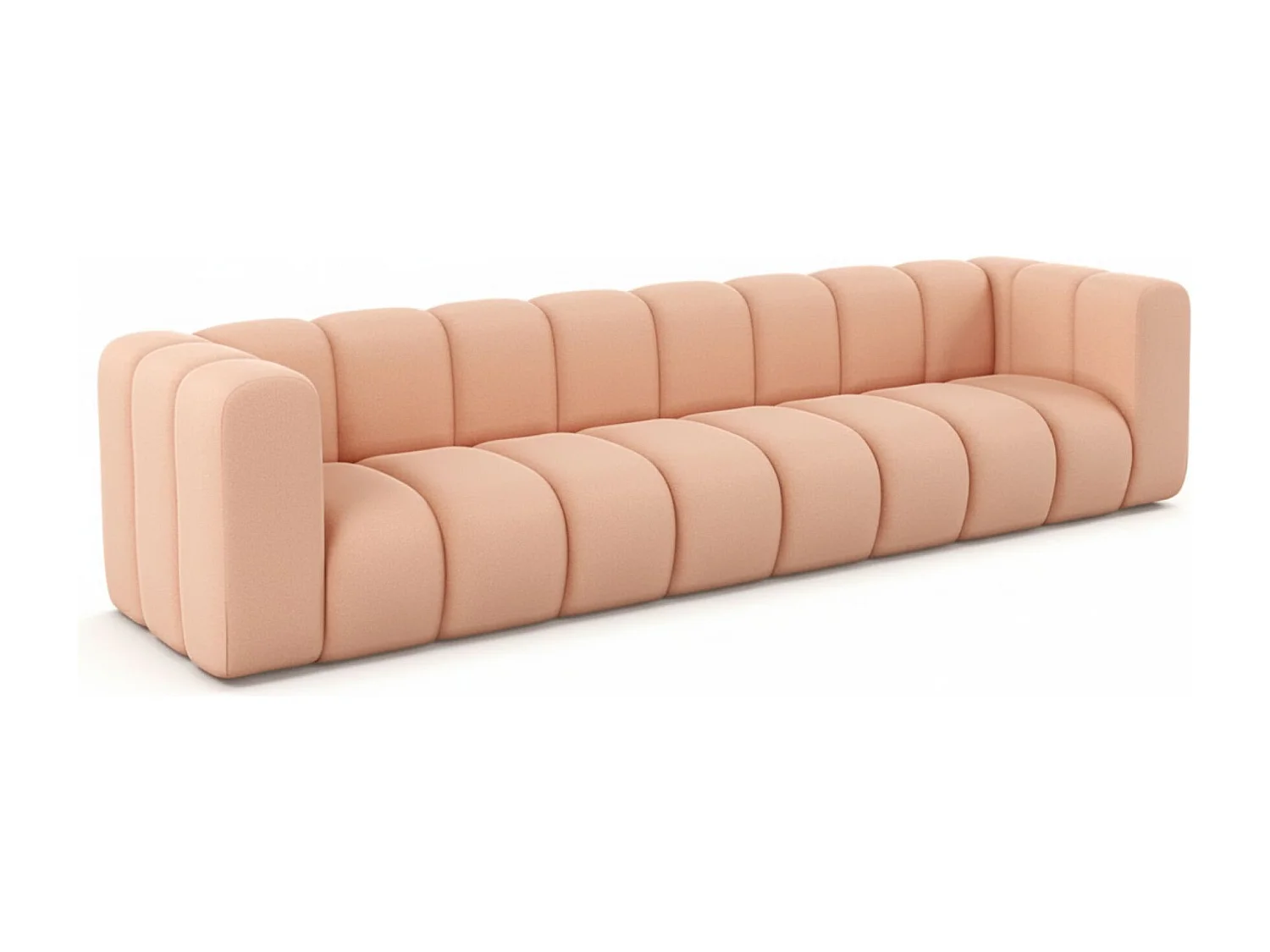 Bank, Vierzitsbank Grand, Veloursstof Salvador, Roze