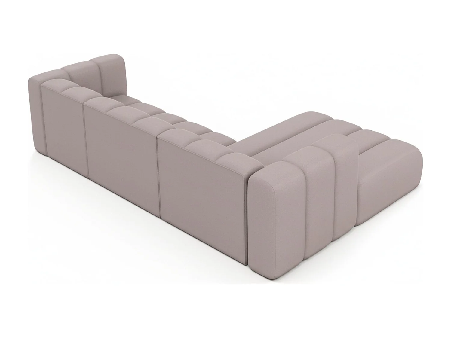 Hoekbank L-Vorm Grand L 287 cm, Veloursstof Salvador, Grijs, Rechts