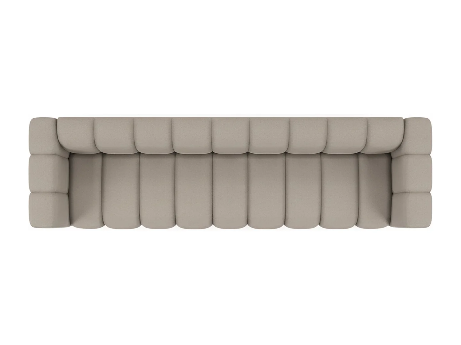 Bank, Vijfzitsbank Grand, Veloursstof Salvador, Grijs