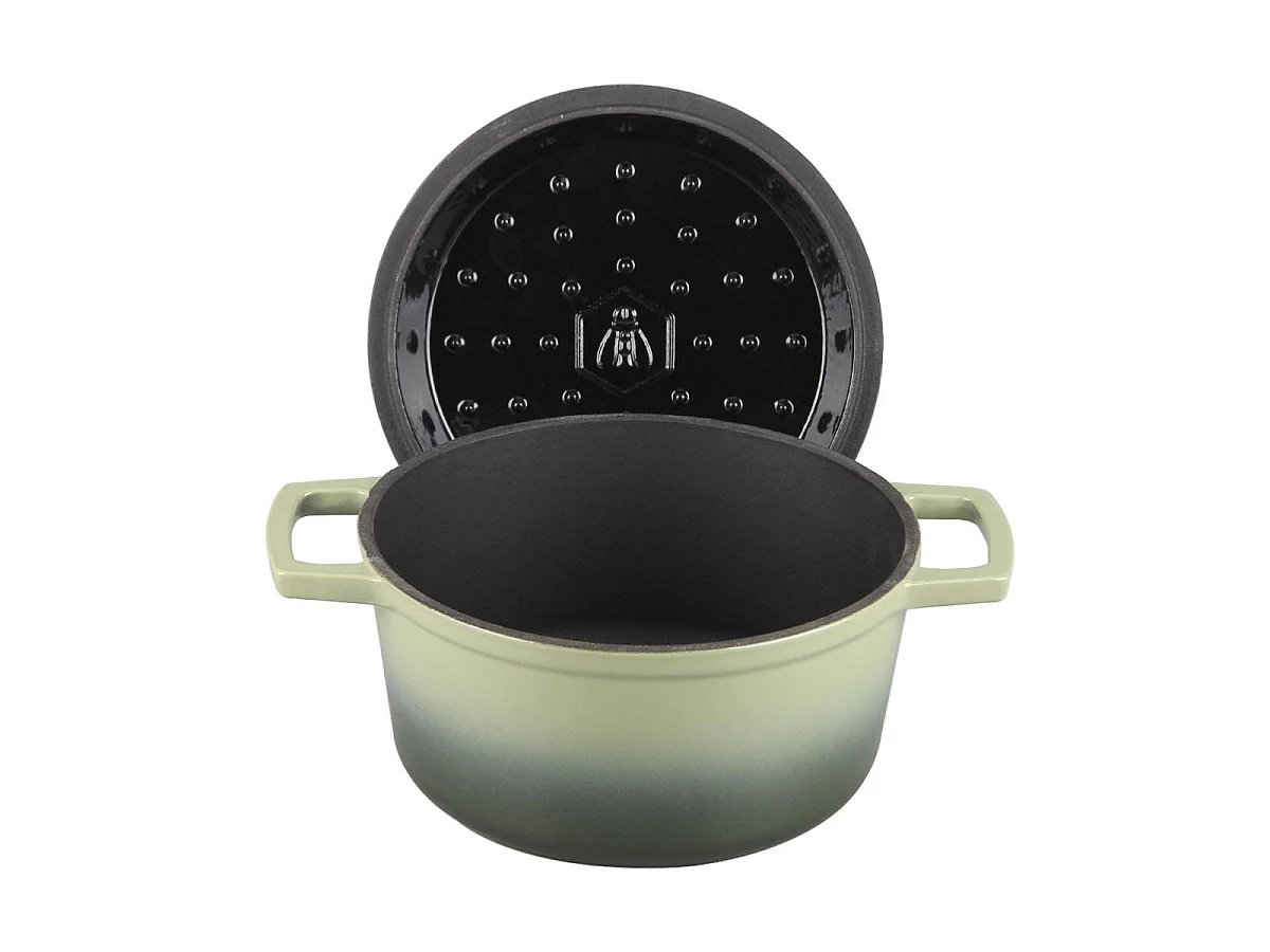 Cocotte en fonte ronde 20cm - "Masseiron Olivine"