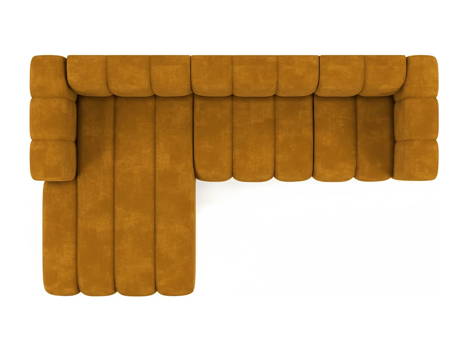 Hoekbank L-Vorm Grand L 287 cm, Veloursstof Salvador, Geel, Links