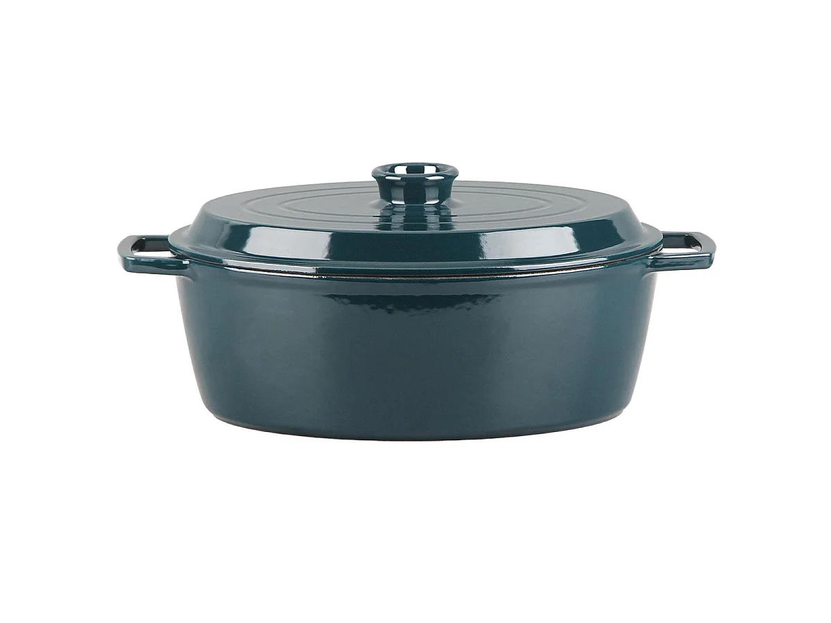 Cocotte en fonte ovale 33cm - "Masseiron Emeraude"
