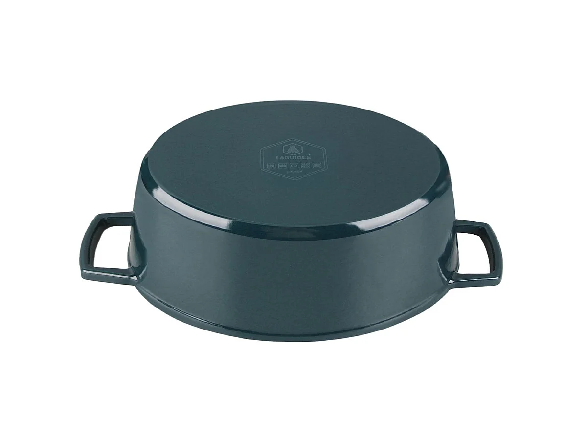Cocotte en fonte ovale 33cm - "Masseiron Emeraude"