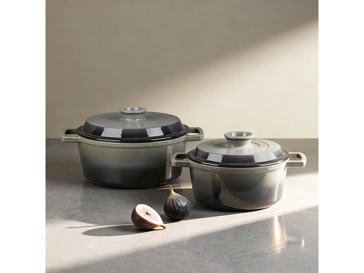 Cocotte en fonte ronde 25cm - "Masseiron Ardoise"