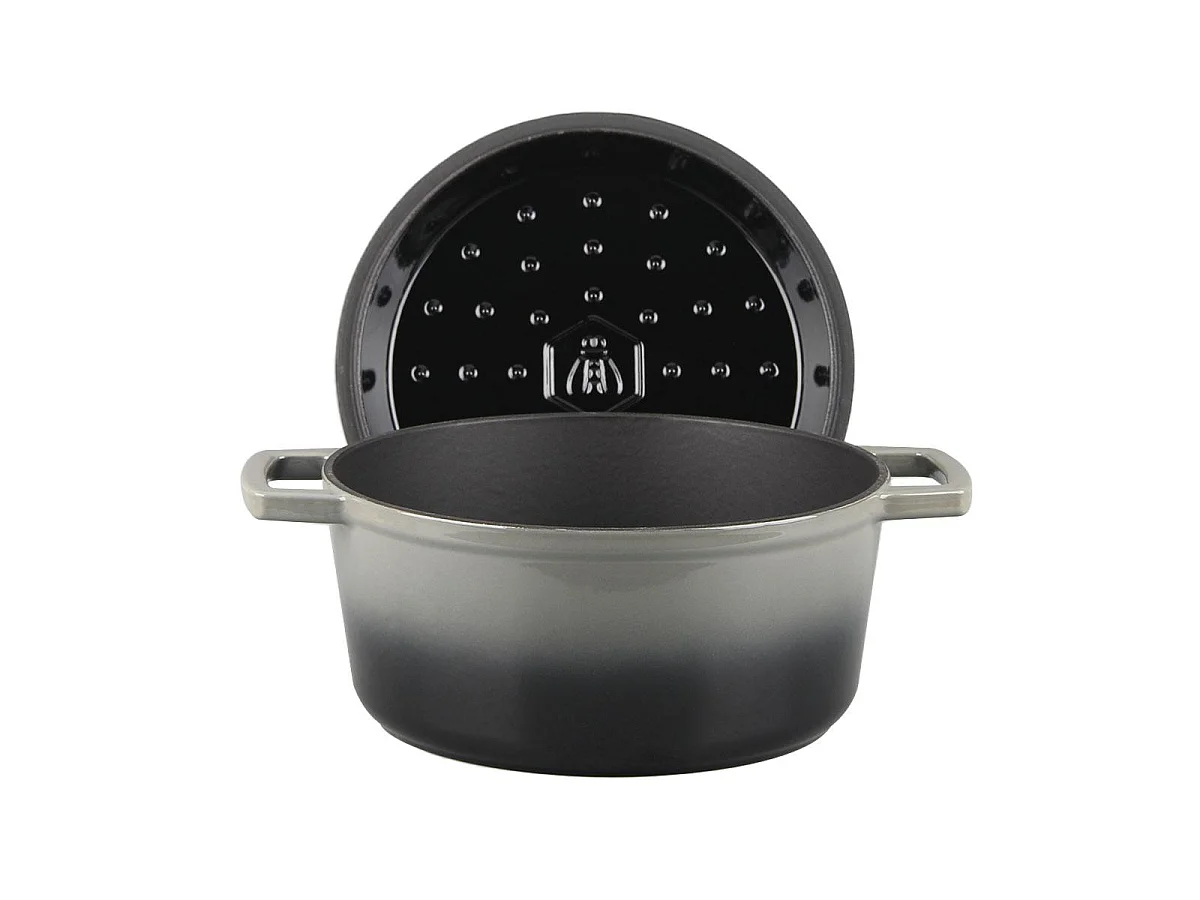 Cocotte en fonte ronde 25cm - "Masseiron Ardoise"