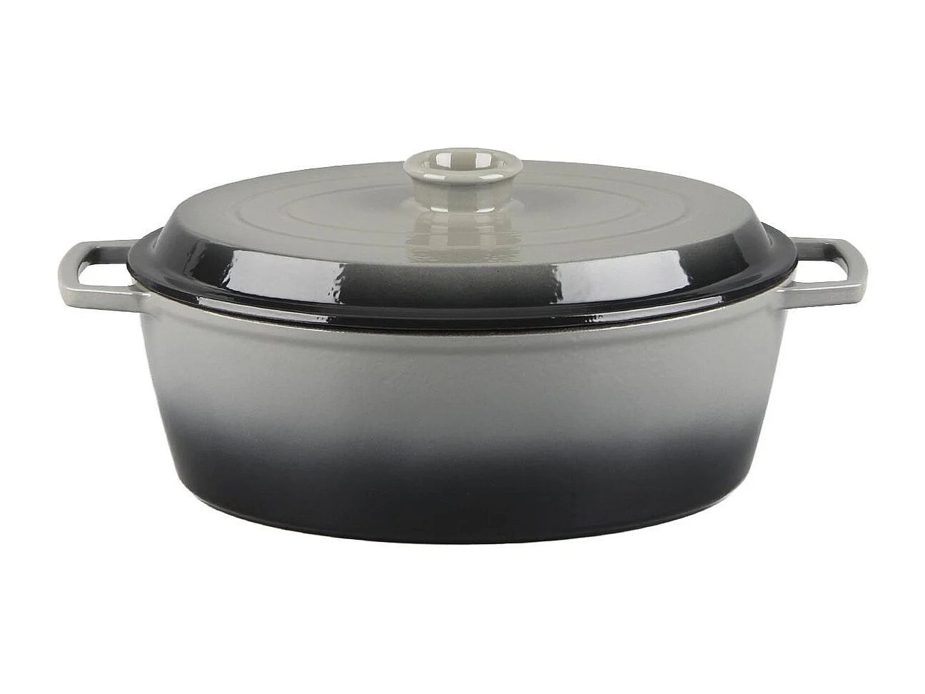 Cocotte en fonte ovale 33cm - "Masseiron Ardoise"